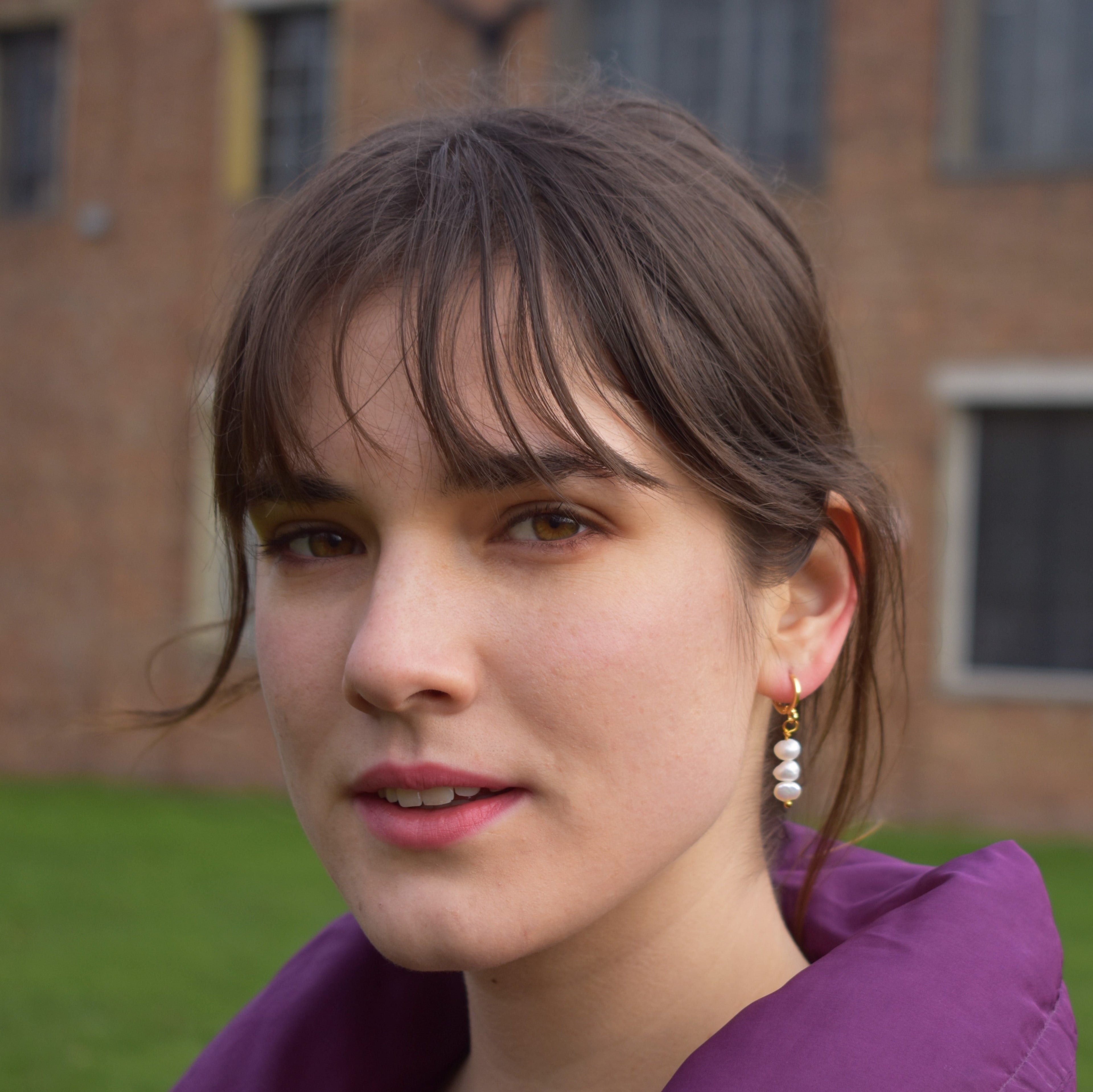 Irregular white freshwater pearl earrings | by Ifemi Jewels